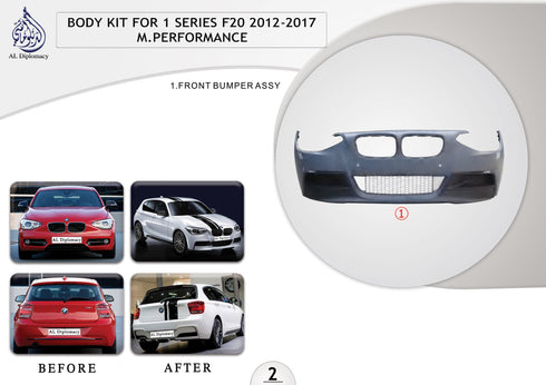 A.2 BODYKIT FOR F20 2012-2017 M.performance for BMW 1 Series F20 (2011-2015) models